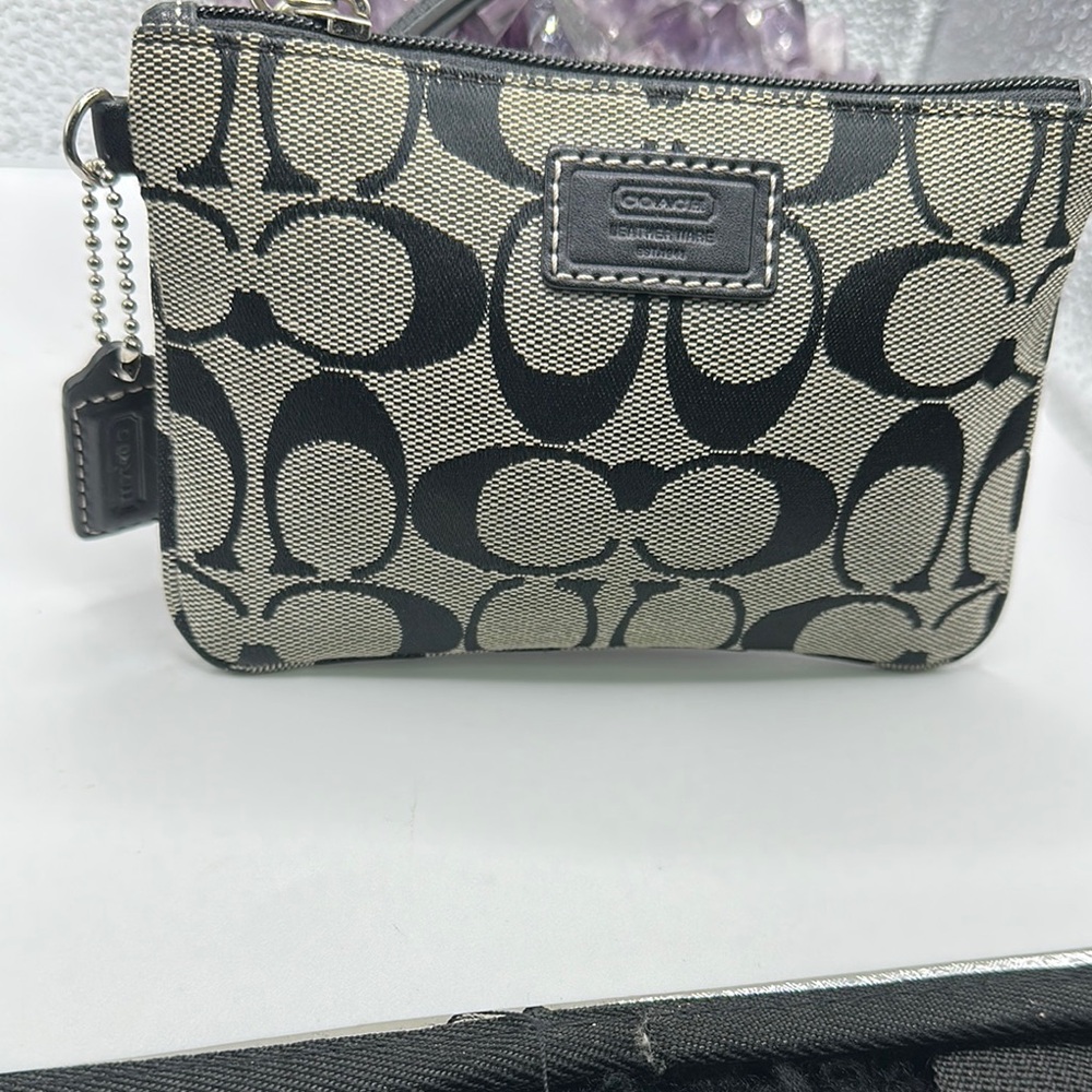 Coach Black and Cream Clutch